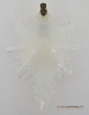 Kinkiet w formie szklanego liścia, vintage lampka z Francji - oświetlenie starodawne