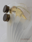 Kinkiet w formie szklanego liścia, vintage lampka z Francji - oświetlenie starodawne