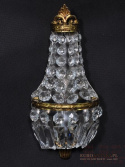 Pałacowy kinkiet kryształowy. Antyk na ściane lampa z kryształami