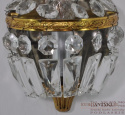 Pałacowy kinkiet kryształowy. Antyk na ściane lampa z kryształami