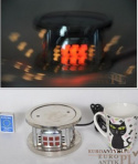 ART DECO stara LAMPKA podgrzewacz do HERBATY kawy