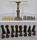 Zabytkowa onyksowa szachownica pionki z onyksu onyx antyk