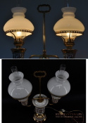 STARA LAMPKA LAMPA FLORENTINE ITALY PORCELANA XL