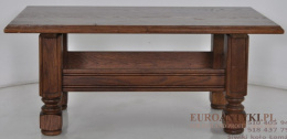 Rustykalny stoliczek kawowy stolik drewniany pod TV antyki rustyki