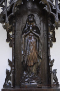 Gotycka kapliczka antyczna z Matką boską. Prawdziwy antyk Grunderzeit.