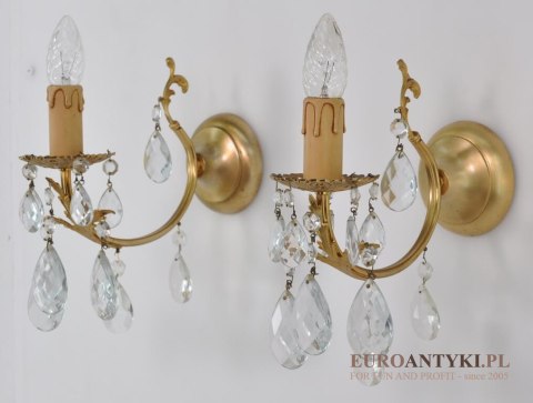 lampy vintage z kryształami