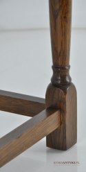 Rustykalne dębowe krzesełko taboret stołek zydelek stojaczek