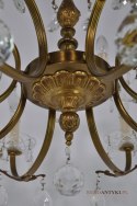 Duży pałacowy salonowy żyrandol kryształowy w stylu Ludwik XVI antyk