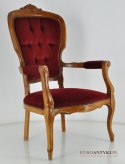 bordowe krzesło