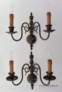 2 Kinkiety w starym stylu Chippendale lampy ścienne pająki antyki do dworu zamku