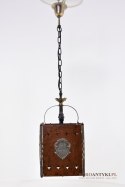 Ryceska lampa wisząca zabytkowa lampka w stylu zamkowym rycerskim retro vintage rustic