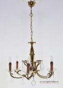 Zabytkowy żyrandol do salonu lampa wisząca z kryształakmi antyk do domu