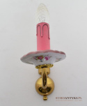 Prowansalskie kinkiety różowe lampki ścienne prowansja dekoracyjne oświetlenie