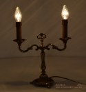 Babcina lampka na stolik lampa nocna barok rokoko z abażurkami antyki