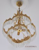 Elegancki kryształowy żyrandol do salonu ekskluzywnego pomieszczenia antyki