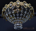 Kryształowy plafon starodawna lampa kryształowa półokrągła sufitowa antyczna