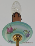 Stary seledynowy prowansalski żyrandol lampa prowansja rustyk