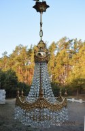 Kryształowa grucha żyrandol z kryształów do salonu pałacu ekskluzywna lampa dla konesera
