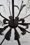 Kryształowy żyrandol retro shabby chic rustyk lampa wisząca