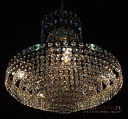 Kryształowy żyrandol zabytkowy ekskluzywna wisząca lampa do zamku pałacu antyk