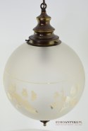 Lampa sufitowa duża szklana kula do klatki schodowej ganku holu antyki