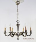 Srebrny żyrandol w angielskim stylu lampa wisząca na korytarz do ganku holu antyki