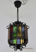 witrażowa lampa cylinder
