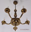 Antyk ekskluzywny żyrandol salonowy z brązu lampa wisząca vintage retro