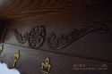 Antyk starodawny klasyczny wieszak drewniany garderoba rustykalna na kurtki w ganku