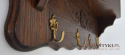 Antyk starodawny klasyczny wieszak drewniany garderoba rustykalna na kurtki w ganku