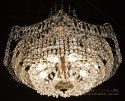 Imponujący żyrandol kryształowy kaskada kryształow antyczna lampa