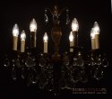 Pałacowy żyrandol kryształowy antyk chandelier salonowy kaskada kryształów