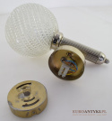 Retro srebrne kinkiety łazienkowe lampki do lazienki vintage lampy art deco