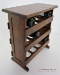Rustykalny stojak na wina zabytkowy stojaczek do winnicy na butelki z winem