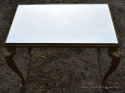 Antyk wystawowy stoliczek mosiężny z lustrem jako blat barok rokoko
