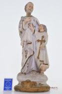 Gipsowa figurka świętego Krzysztofa antyk z lat 1900 z francuskiego kocioła