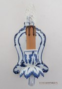 Kinkiet porcelanowy w stylu Delft lampka ścienna niebieska porcelanowa
