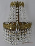 Para kryształowych kinkietów pałacowych lampki z kryształowymi zawieszkami