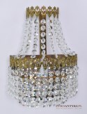 Para kryształowych kinkietów pałacowych lampki z kryształowymi zawieszkami