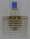 Secesyjne kinkiety kryształowe antyki z lat 1930 oświetlenie zabytkowe