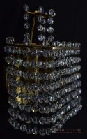 Secesyjne kinkiety kryształowe antyki z lat 1930 oświetlenie zabytkowe