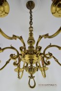 Złoty żyrandol mosiężny do salonu ekskluzywnego pomieszczenia pałacowego