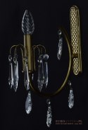 2 kinkiety z kryształami pałacowe oświetlenie lampy ścienne ekskluzywne antyki