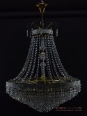 Antyk kryształowy żyrandol kaskadowy chandelier luksusowy do wytwornego salonu