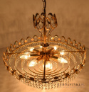 Kryształowa lampa żyrandol antyk z kryształów starodawny chandelier ekskluzywny
