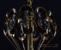 Kryształowa lampa żyrandol antyk z kryształów starodawny chandelier ekskluzywny