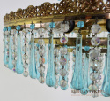 Niebieski żyrandol kryształowy w stylu retro vintage lampa sufitowa do sypialni