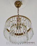 Mała kryształowa lampa łazienkowa zwis kryształowy w stylu vintage retro