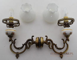 Lampy 2 kinkiety ekskluzywne lampki na ścianę na korytarz do salonu łazienki retro antyki