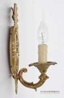2 zabytkowe kinkiety z lat 1940 mosiężne lampki ścienne z lusterkami antyczne oświetlenie